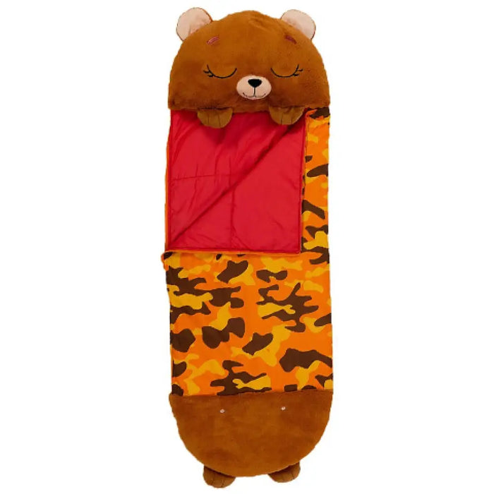 Jucărie pernă cu sac de dormit Unknown, Happy Nappers, Ursulețul Benny, 137 cm