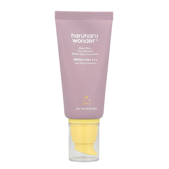 Cremă de protecție solară Haruharu Wonder Black Rice, minerală, pentru ten sensibil, SPF 50+, 50 ml