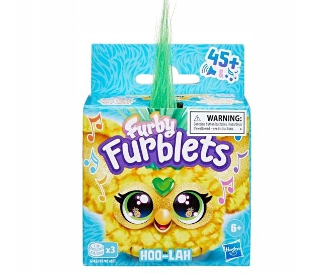 Jucărie de pluș interactivă Hasbro Furby Furblets, Hoo-Lah, 6+ ani