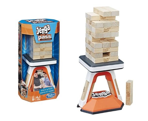 Joc de societate Hasbro Jenga Pass Challenge, 8+ ani, 2+ jucători