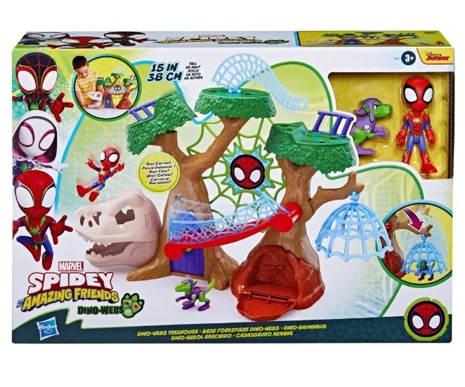Set de joacă Hasbro Spidey și prietenii uimitori Dino-Webs, 38 cm, 3+ ani