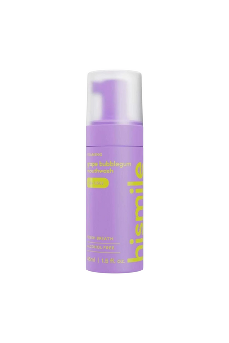 Apă de gură Hismile Grape Bubblegum, fără alcool, pentru respirație proaspătă, 45 ml