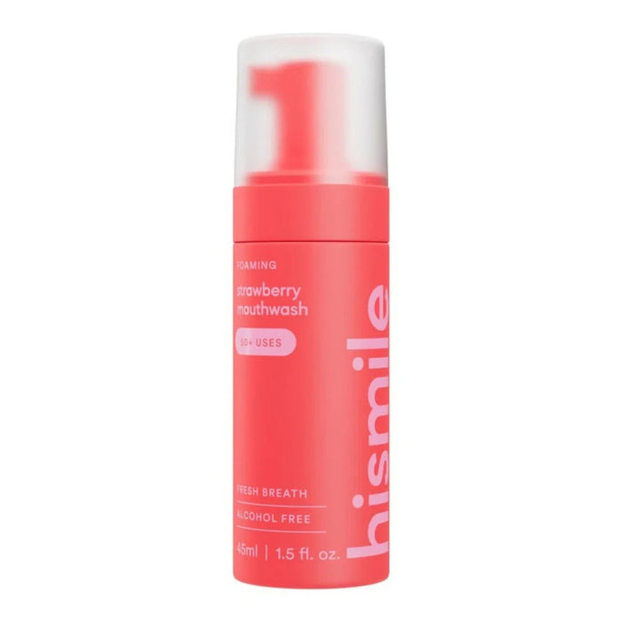 Apă de gură spumantă Hismile Fresh Breath, cu aromă de căpșuni, fără alcool, 45 ml