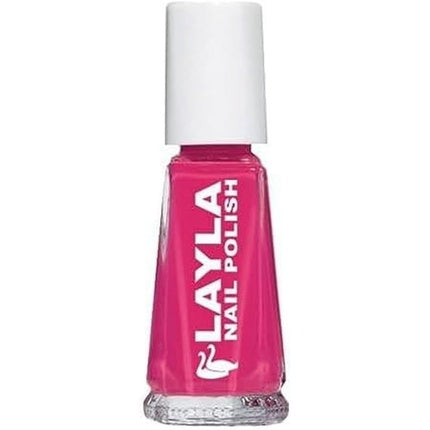 Lac de unghii Layla Cosmetics LACCATO N.76, roz vibrant, sticlă transparentă
