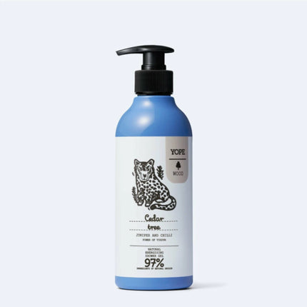 Gel de duș Yope cu cedru, ienupăr și ardei iute, 400ml