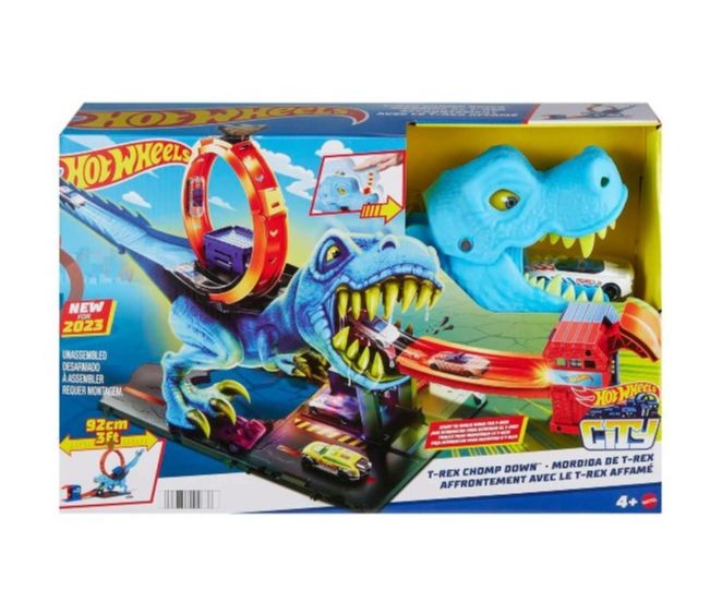 Set de joacă Mattel Hot Wheels T-Rex Chomp Down, 4+ ani, 92 cm