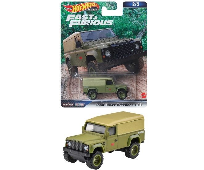 Mașinuță Mattel Hot Wheels Fast & Furious, Land Rover Defender 110, scara 1:64