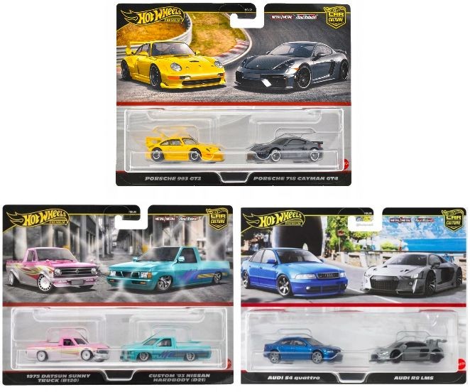 Set de 2 mașinuțe Mattel Hot Wheels Car Culture, diverse modele, scara 1:64