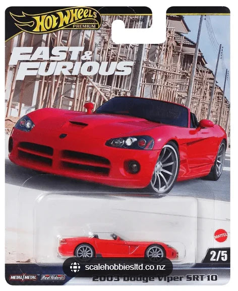 Mașinuță Mattel Hot Wheels Fast & Furious, 2003 Dodge Viper SRT10, scara 1:64