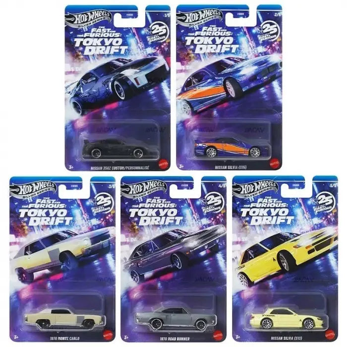 Mașinuță Mattel Hot Wheels Fast & Furious Tokyo Drift, diverse modele, scara 1:64
