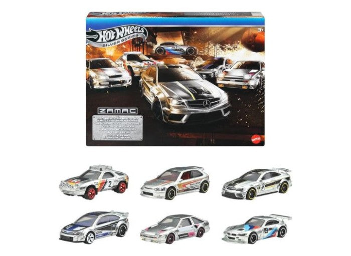 Set de 6 mașinuțe Mattel Hot Wheels Silver Series Zamac, 3+ ani