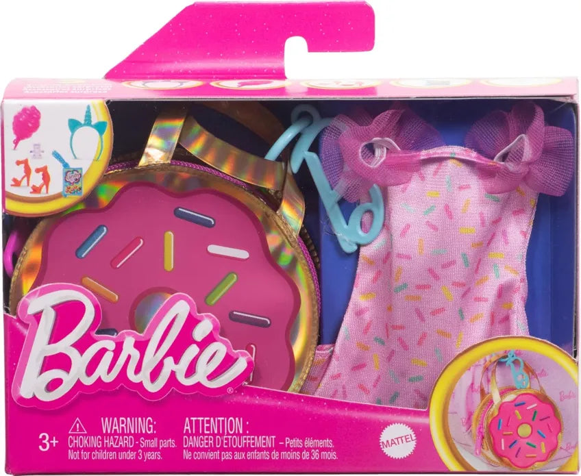 Set vestimentar Mattel Barbie, geantă de lux cu ținută și accesorii, 3+ ani
