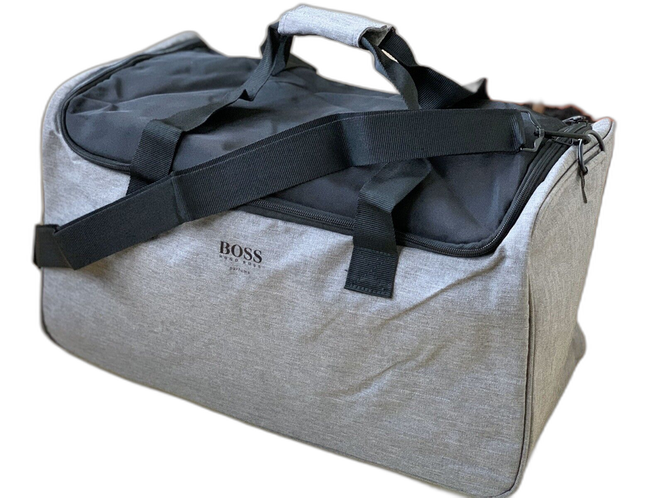 Geantă tote Hugo Boss, gri și neagră