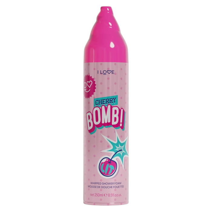 Spumă de duș I Love Cherry Bomb, vegană, 250 ml