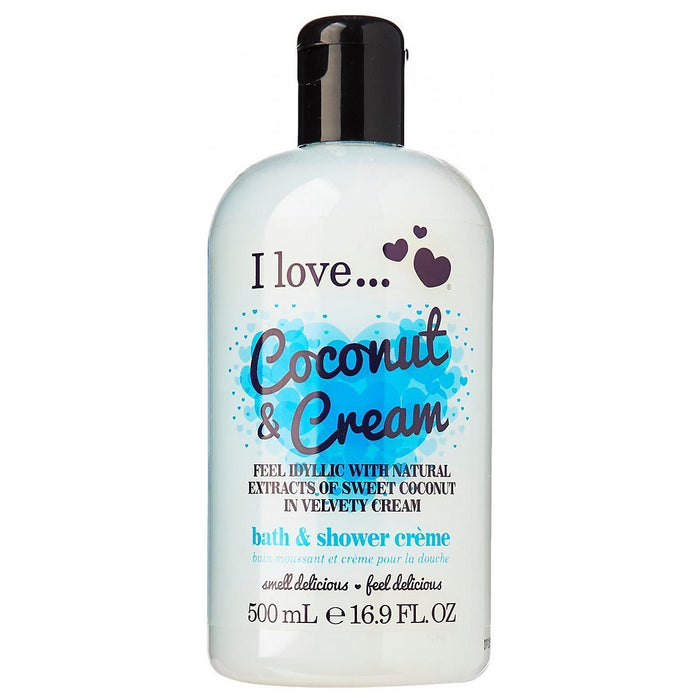 Cremă de duș I Love Coconut & Cream, hrănitoare, 500 ml