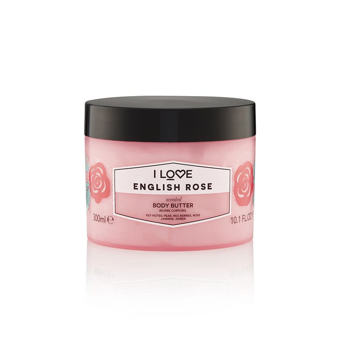 Unt de corp I Love Signature Collection English Rose, hidratant, vegan, 330 ml