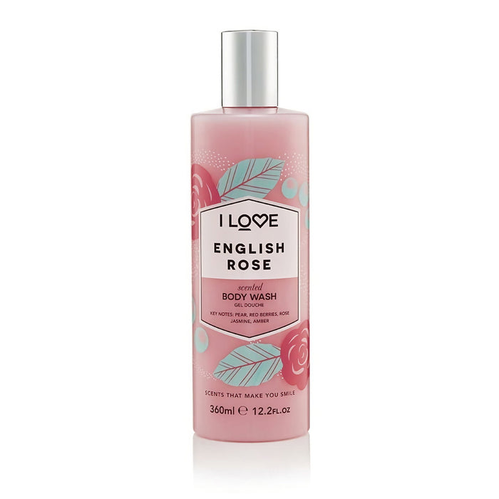 Gel de duș I Love English Rose, hidratant, 360 ml