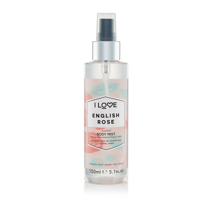 Spray de corp I Love English Rose, răcoritor, 150 ml