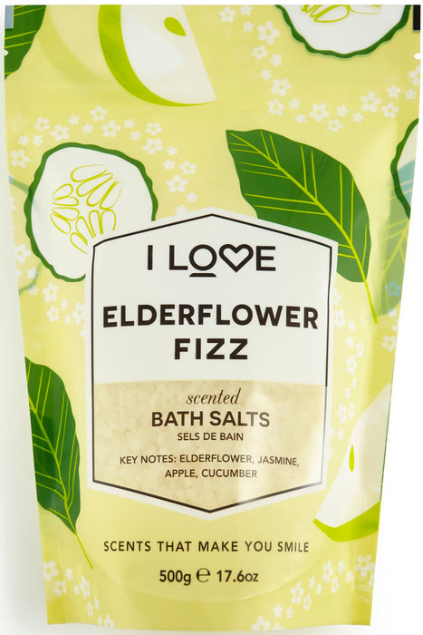 Sare de baie I Love Signature Collection Elderflower Fizz, parfumate, 500 g