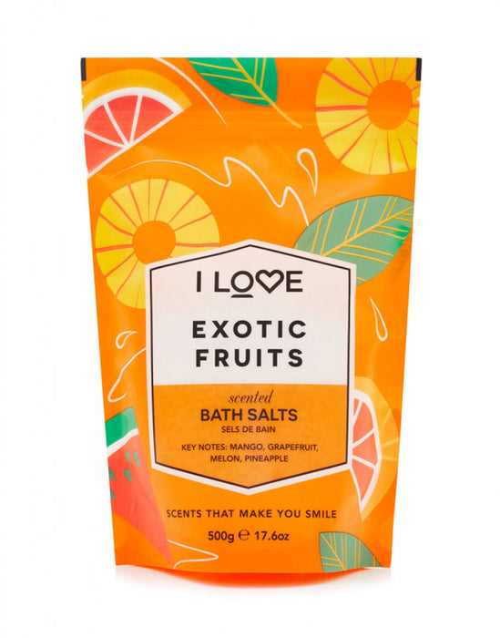 Sare de baie I Love Signature Collection Exotic Fruits, aromă de fructe exotice, 500 g