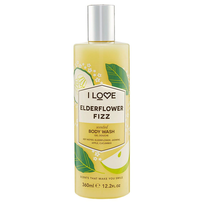 Gel de duș I Love Signature Collection Elderflower Fizz, fără parabeni, 360 ml