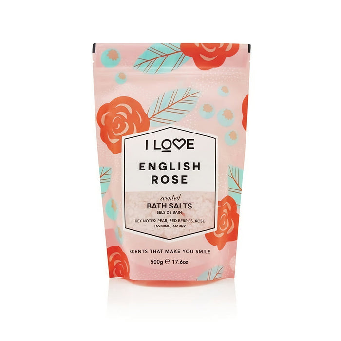 Sare de baie I Love Signature Collection English Rose, parfumată, 500 g