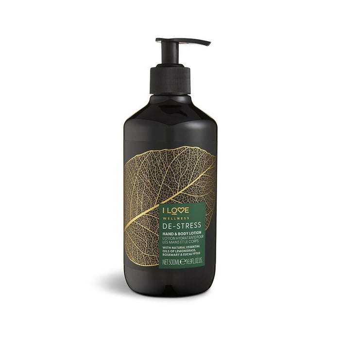 Loțiune pentru mâini și corp I Love Wellness De-Stress, hidratantă și emolientă, vegană, 500 ml