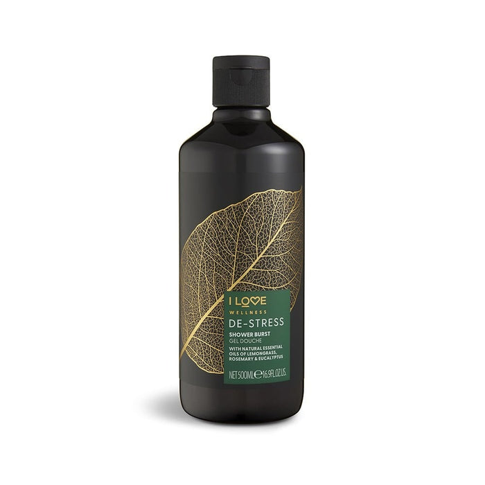 Gel de duș I Love Wellness De-Stress, vegan, cu rozmarin, eucalipt și iarbă de lămâie, 500 ml