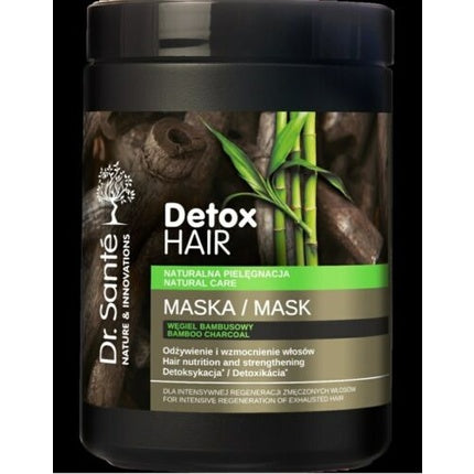 Mască pentru păr Dr. Santé Detox Bamboo Charcoal, 1000ml