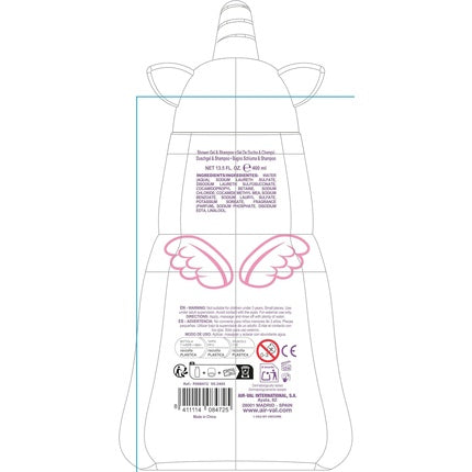 Șampon și Gel de Duș 2-in-1 pentru Copii și Adulți - Eau My Unicorn