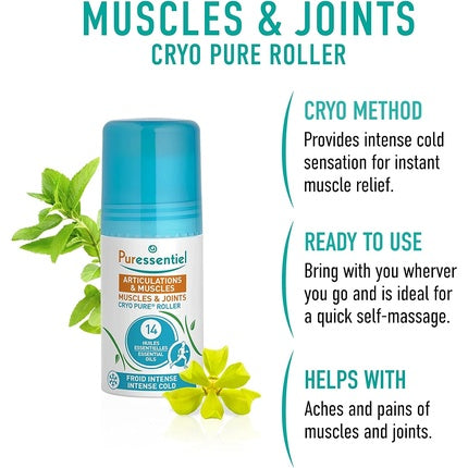 Ulei de masaj Puressentiel Cryo Pure Roller 75ml