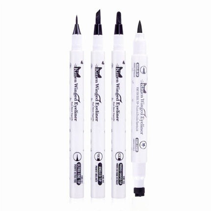 Creion J.Cat Beauty, Kitten Winged Eyeliner, Negru, Paddle-Shaped Tip, 10 ml