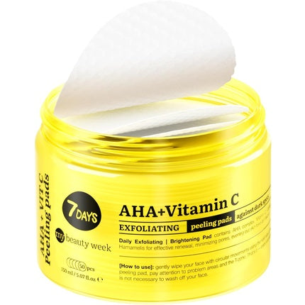 Șervețele Exfoliante 7Days Skincare cu AHA și Vitamina C