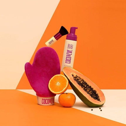 Perie aplicator auto-bronzant Coco & Eve Sunny Honey Bali Deluxe Vegan Kabuki