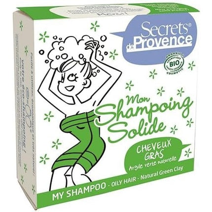 Șampon Solid Secrets de Provence pentru Păr Gras, cu Argilă Verde Naturală, 85g