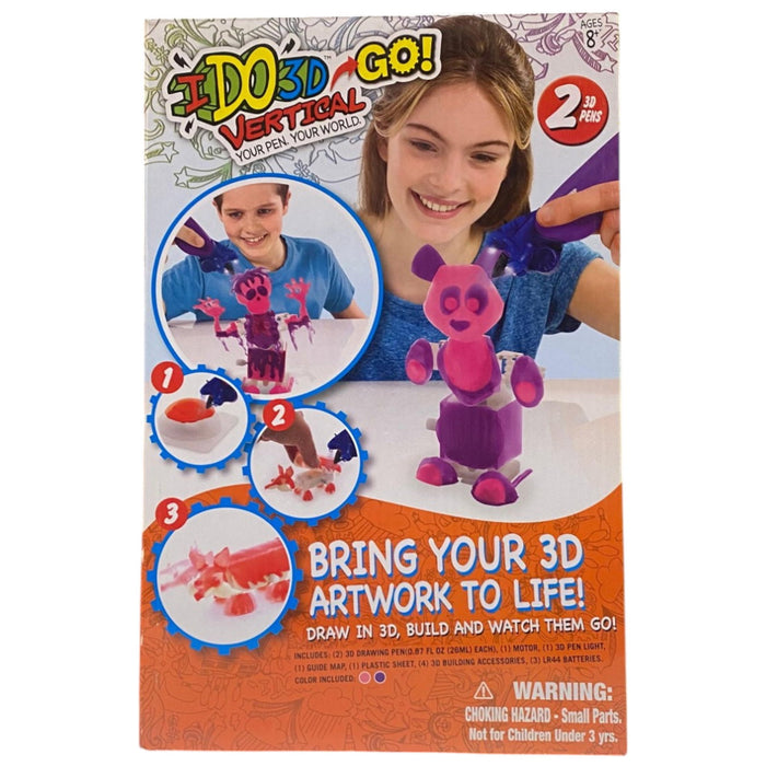 Set de desen și colorat 3D Ido3D Go! Vertical, 2 stilouri 3D, pentru copii de la 8 ani