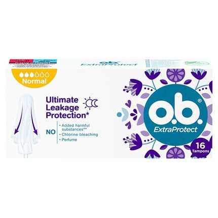 Tampoane normale, O.B, ExtraProtect, 16 bucăți