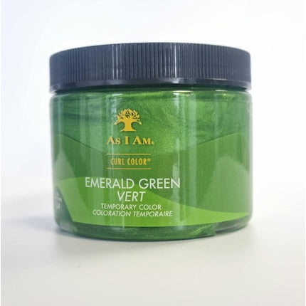 Vopsea temporară păr, As I Am, Curl Color, verde smarald, 6 oz