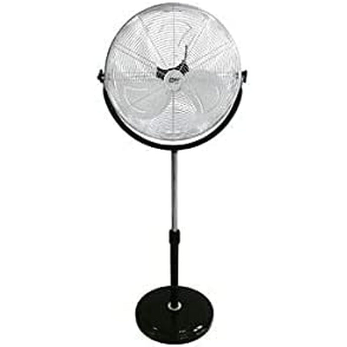 Ventilator cu picior EDM, model 33939, negru-argintiu, 120 W