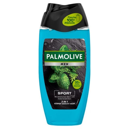 Gel de duș 3 în 1, Palmolive Men, Sport Mint și Cedar Leaf, 250 ml