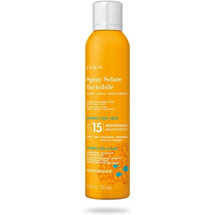 Spray de protecție solară, Pupa Milano, SPF15, 200 ml