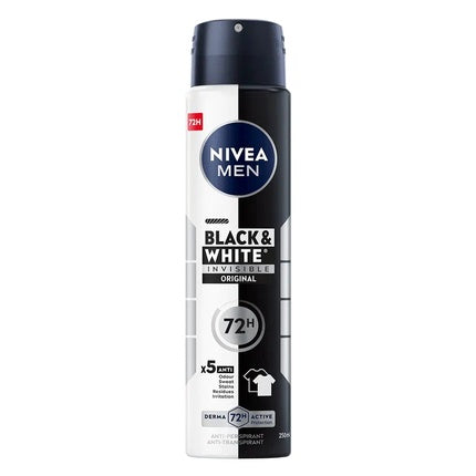 Spray antiperspirant, Nivea, Black & White Invisible, 250 ml
