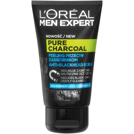 Scrub facial, L'Oreal Men Expert, Pure Power Charcoal, 100 ml