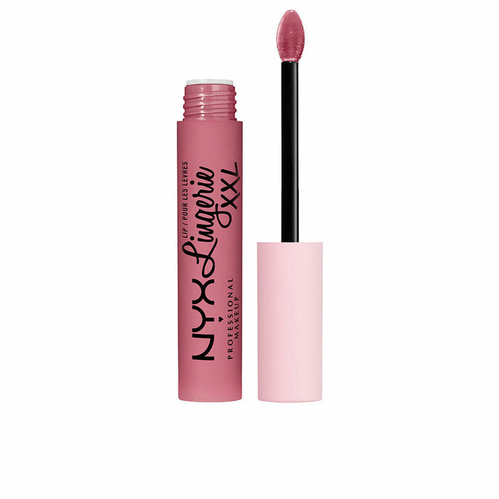 Ruj lichid mat, NYX Professional Makeup, Lip Lingerie XXL, Maxx Out, roz deschis rece