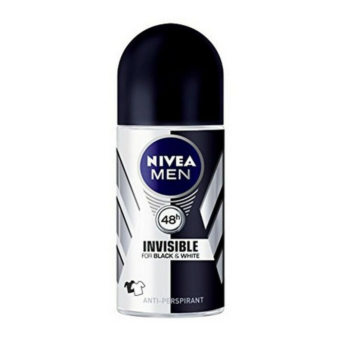 Deodorant roll-on, Nivea, Black & White Invisible, 50 ml