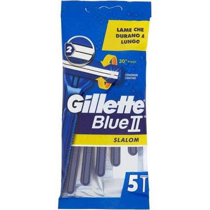 Aparat de ras de unică folosință, Gillette Blue II Slalom, 5 bucăți