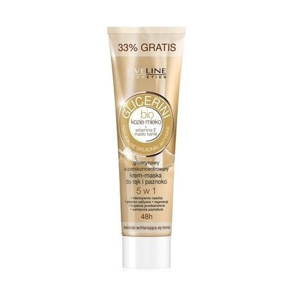 Cremă de mâini și unghii, Eveline, Glycerine 5 în 1, 100 ml