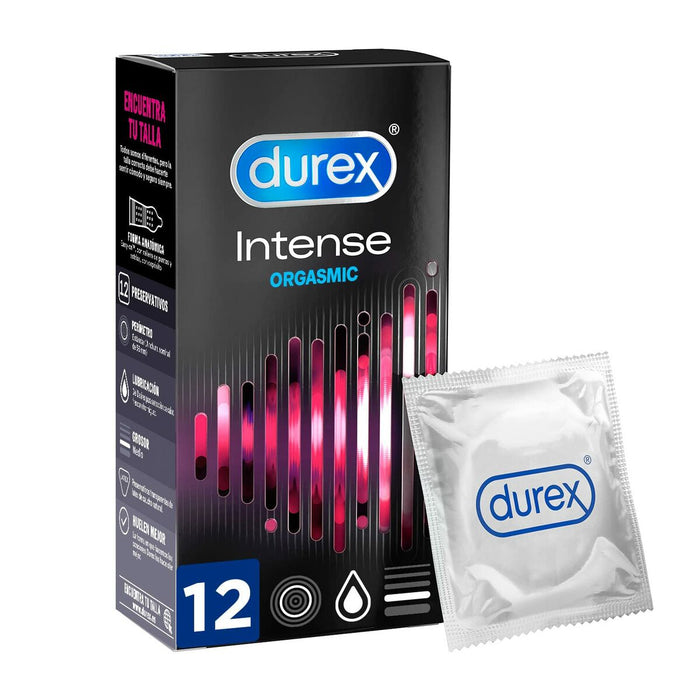 Prezervative Durex Intense Orgasmic, latex natural, 12 bucăți