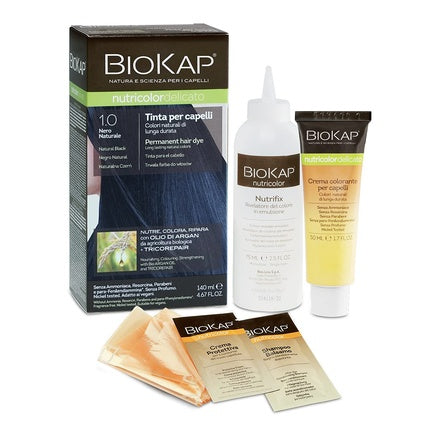 Vopsea de păr permanentă, Biokap, Natural Black, 4.67 oz