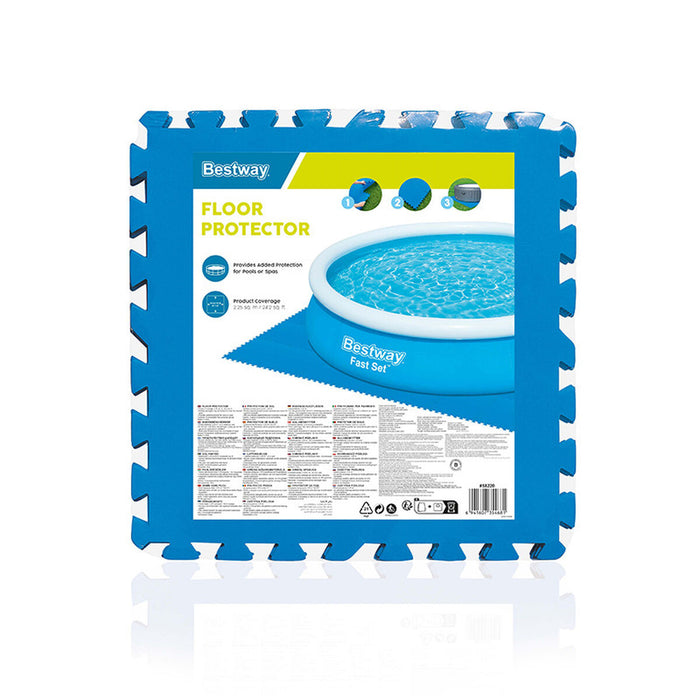Protecție podea piscine, Bestway, 50 x 50 cm, albastru